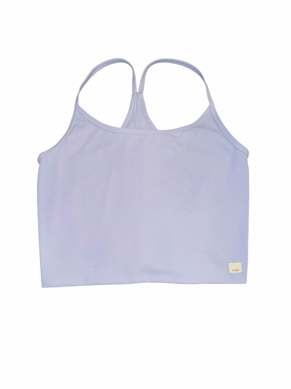 Vuori Lilac Cropped Tank with Logo Patch